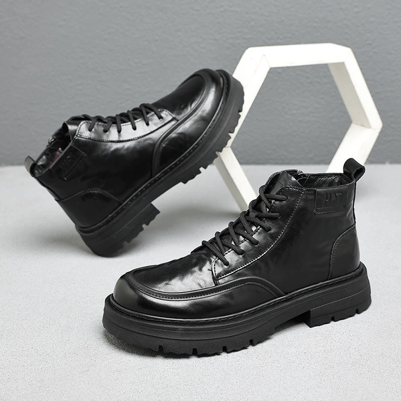 2024, осенне-зимняя высококачественная Мужская Удобная повседневная мужская обувь без шнуровки из чистой кожи