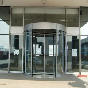 Manufacturer Design Stainless Steel Automatic Rotating Door Hotel Three-wing Glass Anti-pinch Rotating Door Beautiful and Stable Strong