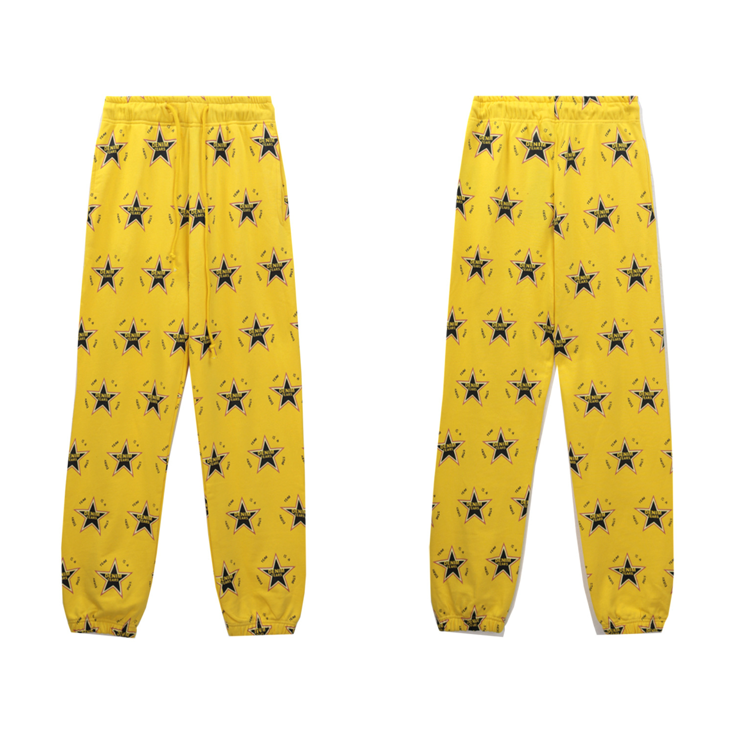 Men's Clothing fashion brand D.T Kapok full print five pointed star hooded sweatshirt trousers men and women sports suit_voghion.com