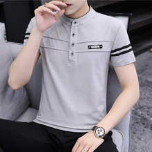 短袖体恤衫男装夏季男士t恤韩版修身翻领Polo潮流青年半袖上衣服