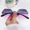 Diamond sunglasses, trend glasses, internet celebrity, gradient