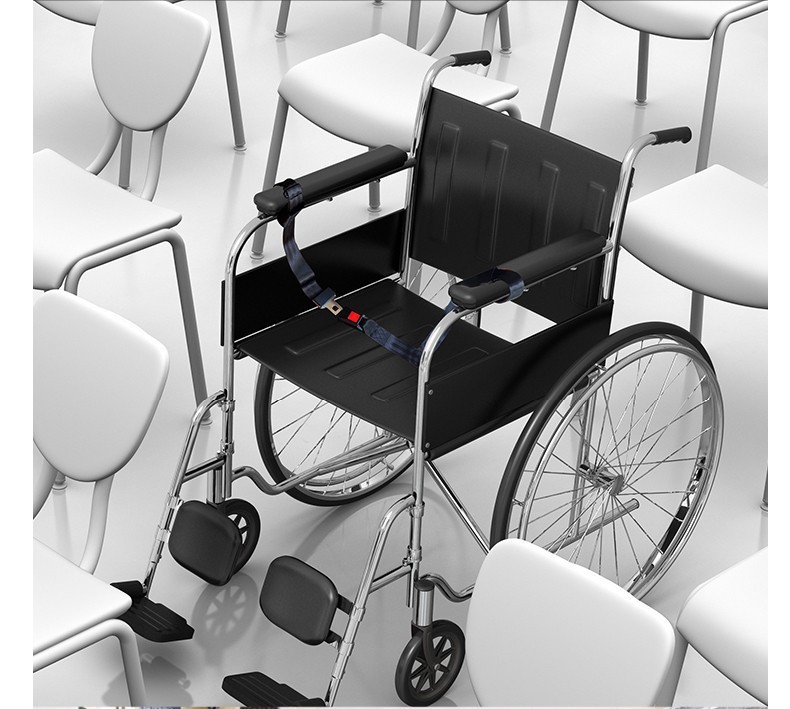 Portable wheelchair medical stretcher ambulance airplane strap safety belt with two-point installation-free safety belt