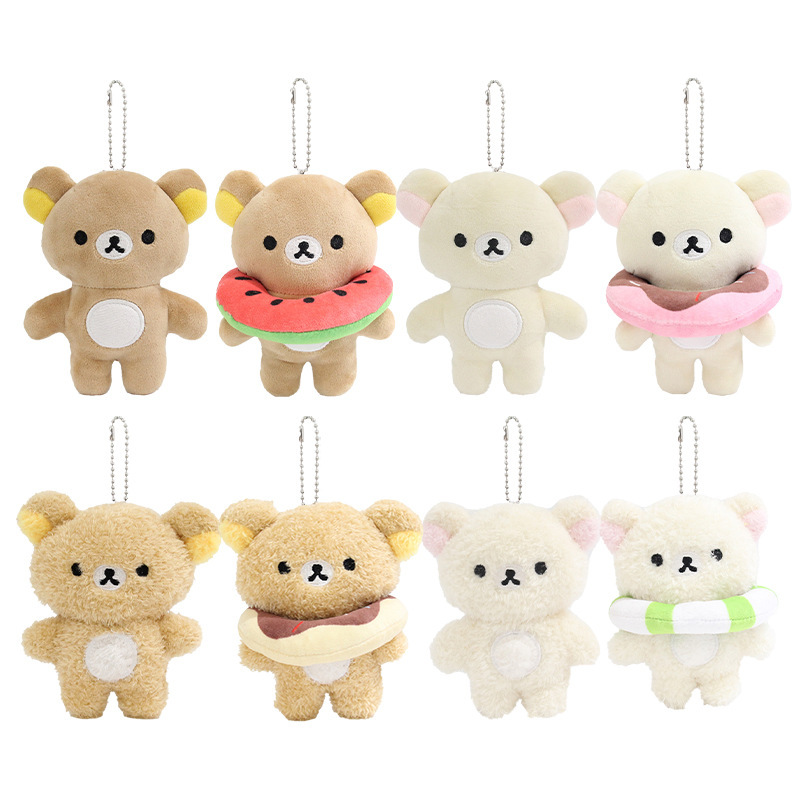 日本のかわいい漫画のクマのぬいぐるみペンダント人気の綿人形キーホルダーバッグペンダントカップルギフト|undefined