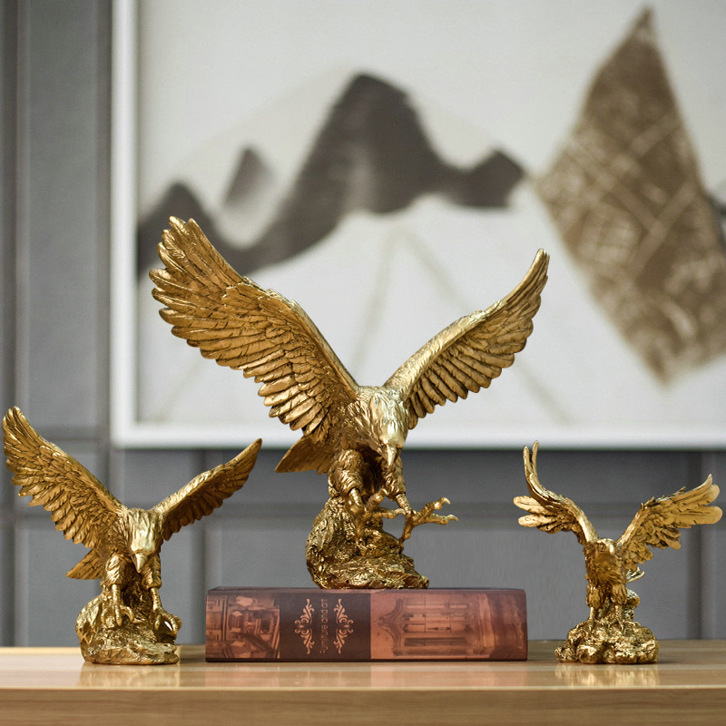 American Dapeng Spreading Wings Eagle Resin Crafts Exhibition Macro Picture Opening Gift Ornaments Home Wine Cabinet Decorations