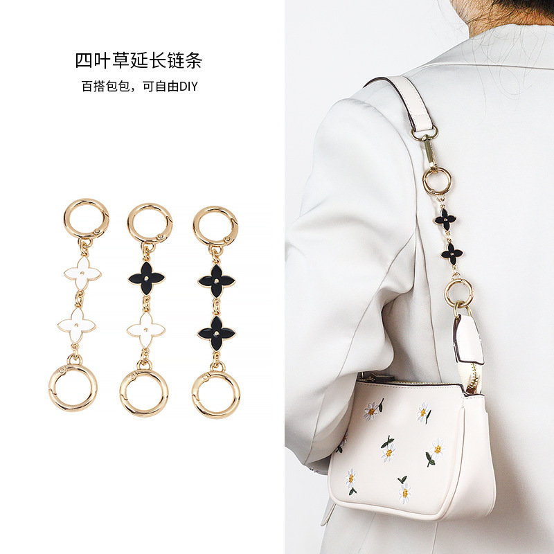 Coquillage Teri Bag Extended Chain Mahjong Bag Clover Leaf Extended Accessory Underarm Bag Chain Modification Replacement Shoulder Strap Chain