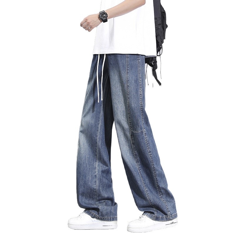 Shanggu Men's Summer New Style Fully Elastic Drawstring Waist Front Bone-Breaking Design Lyocell Fabric Easiest for Match