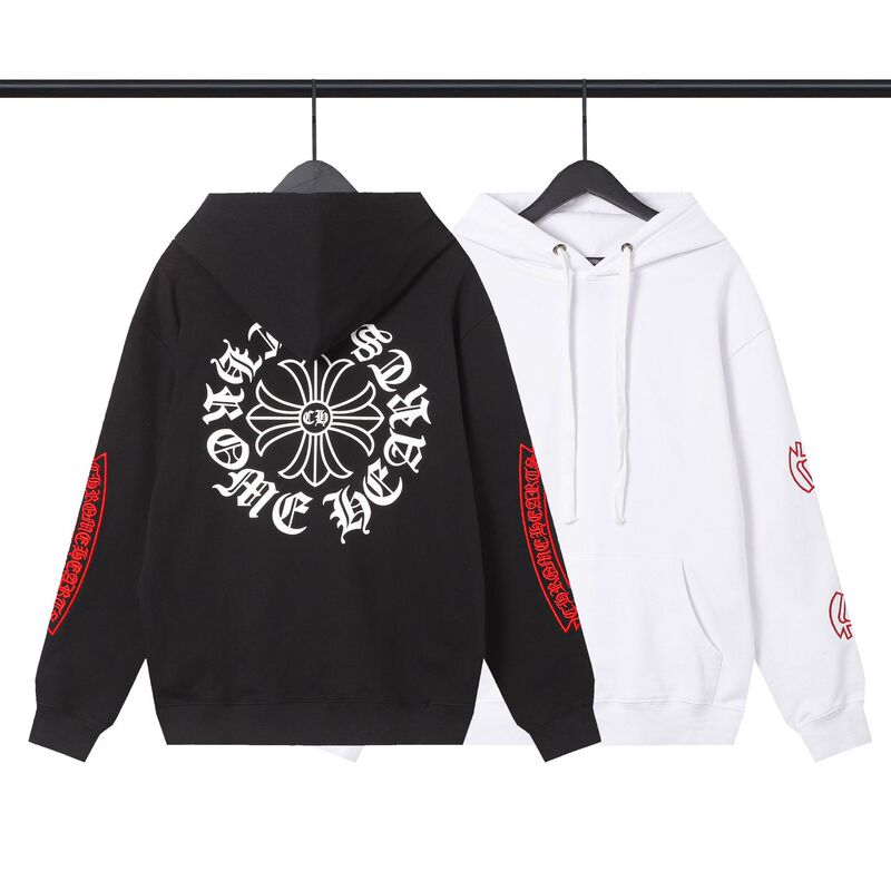 24新款chrome Hearts 克罗伈卫衣正确版马蹄连帽卫衣广州工厂批发|undefined