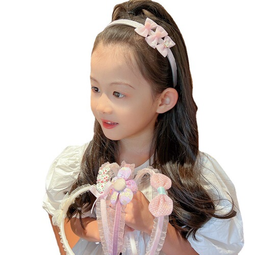Children's hairbands summer princess bow headbands girls' headbands hair accessories Korean baby headbands with broken hair