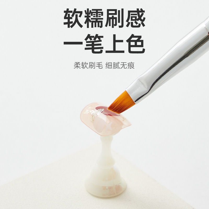 卸売りの両頭のネイルブラシのセットのネイルアートの建築の筆の光を治療します。|undefined