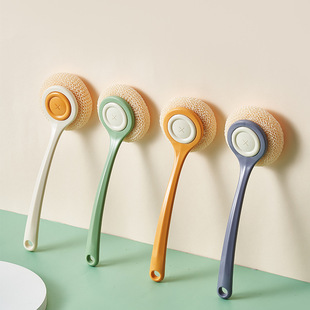 Pot brush kitchen special pot washing artifact household pot long handle scale removal brush oil-free non-hurt pot cleaning tools