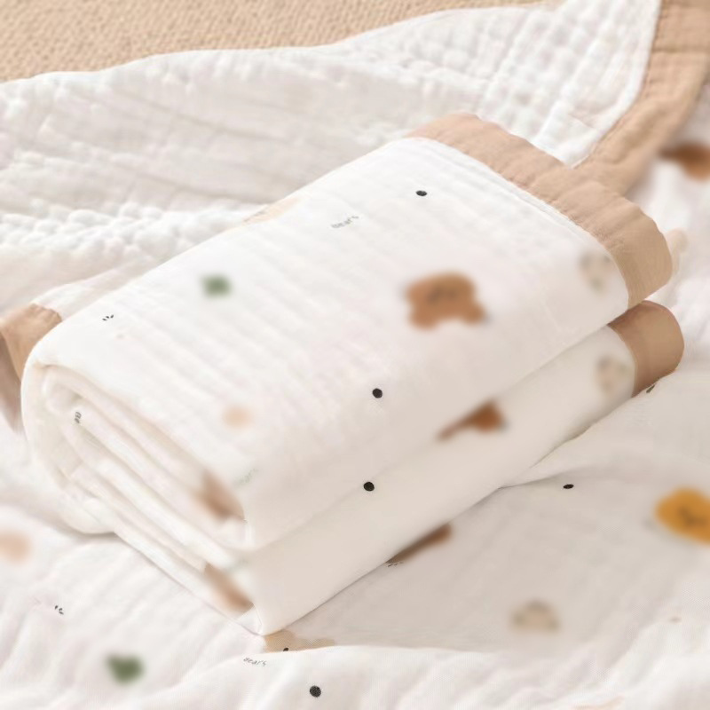 Toallas de gaza para bebés de seis capas de espuma de alta densidad para niños, toallas de baño para bebés, toallas de almuerzo para niños image 19