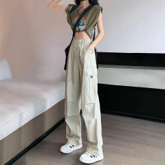 美式速干工装裤女秋季2025新款户外登山运动裤早秋降落伞兵休闲裤