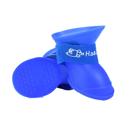 Cross-border pet silicone rain boots, anti-dirty, non-slip, waterproof dog shoes, soft sole foot covers, small dog and cat teddy rain boots