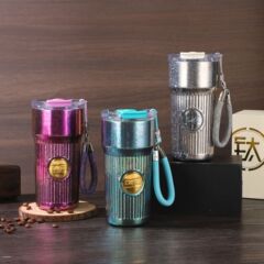 2025新款纯钛保温杯高颜值外出车载咖啡杯便携随行轻奢礼品杯定制