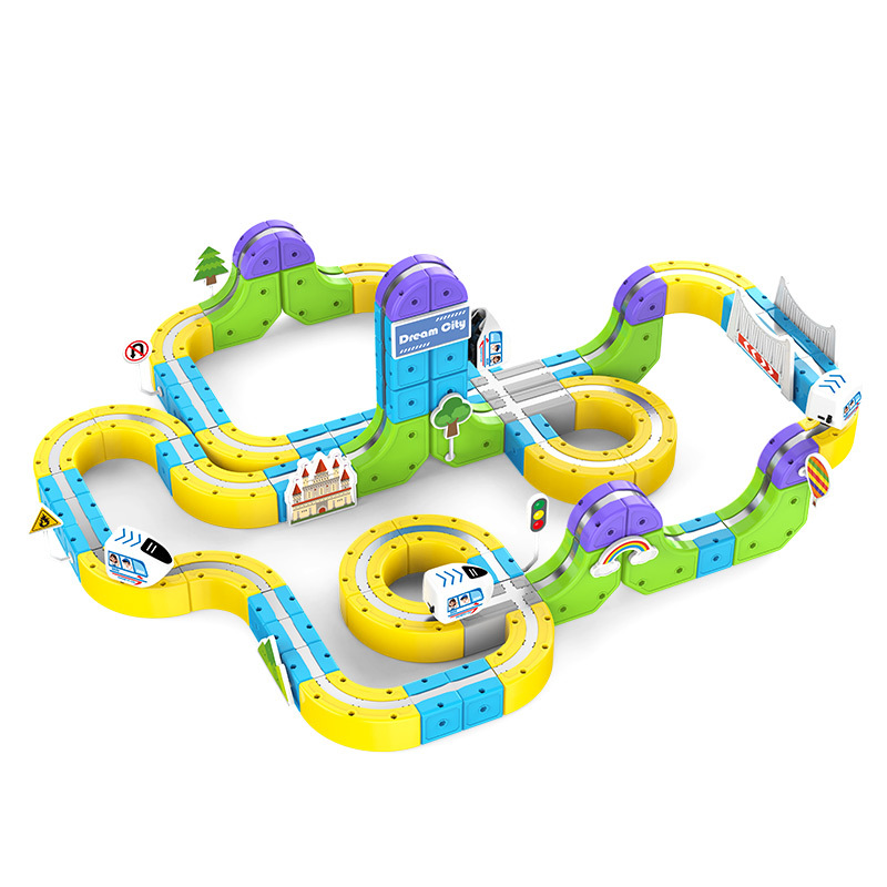 Suspensión magnética fuerte DIY órbita magnética de alta velocidad tren de alta velocidad explosivo variante montaje coche eléctrico ensamblaje puzzle para niños image 5