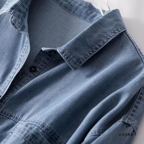 New Loose Denim Jacket for Women, Inner Layer, Layering Shirts, Loose Long Sleeve Shirt