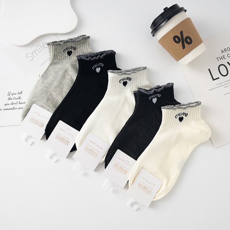 Summer thin cotton ladies short tube mesh boat socks low mouth low waist breathable invisible socks Japanese versatile women's socks wholesale