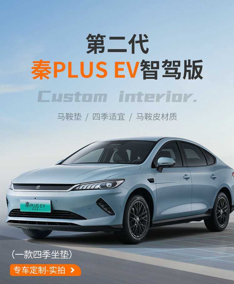 Byd Qin Plus Ev Special Car Seat Cushion Qin Plus Dm Suede Leather All-Season Seat Cushion Small Waist Seat Cover