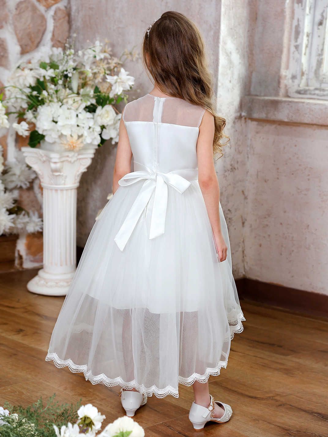 Verano transfronterizo nuevo estilo vestido de noche para niños niña princesa hilo de red falda de cola seis niños ropa de rendimiento para niñas ropa para niños