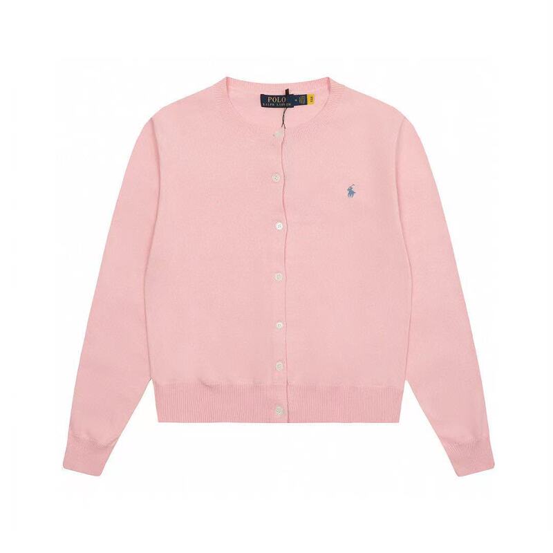 【高品质】Ralph Lauren/拉夫圆领纯色基础小马刺绣针织开衫长袖|undefined