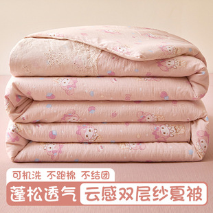 Children's Cartoon Summer Quilt Four-Piece Set 2025 New Non-All-Cotton Quilt Core Single and Double Air-Conditioned Quilt