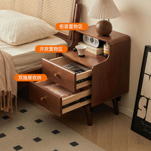 Solid Wood Bedroom Bedside Cabinet Small Bedside Cabinet Modern Household Small Cabinet Storage Cabinet Storage Bedside Storage Rack