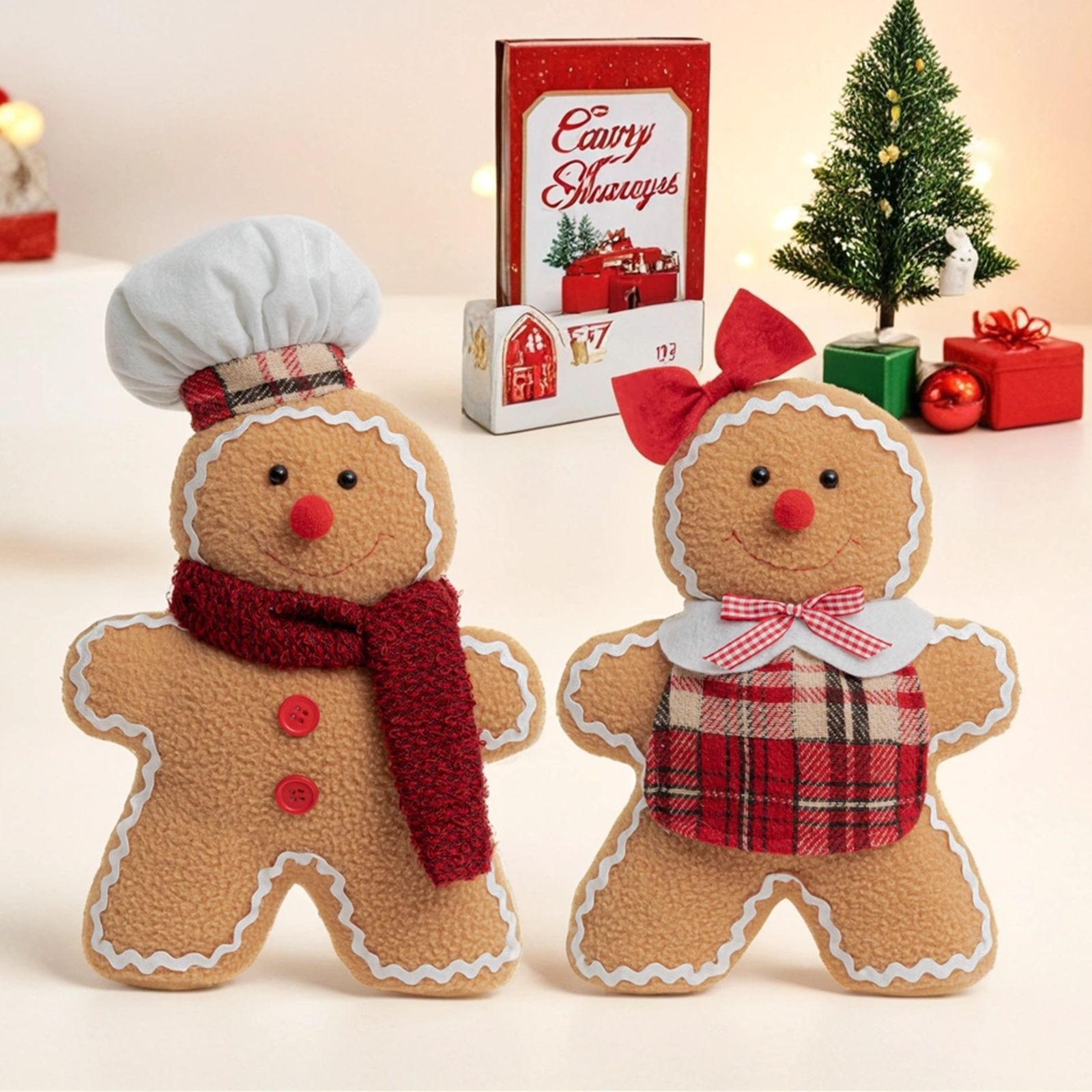 Muñecas de Navidad transfronterizas Gingerbread Man luminoso muñeca sin cara esquinilla adorable muñeca Rudolph decoraciones