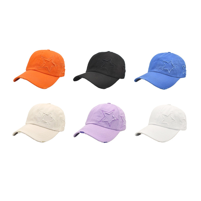 Women's Fashion Star Handmade Curved Eaves Baseball Cap display picture 1