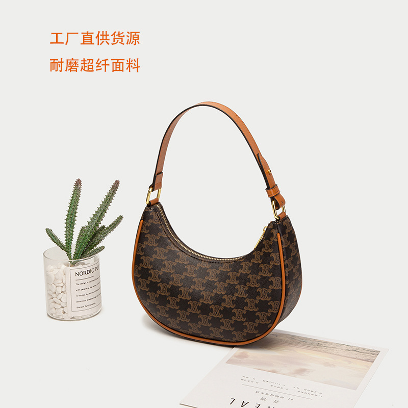 2023 nuevos triunfos retro bolsos bajo las axilas bolsos de luna bolsos de moda bolsos de hombro con flores antiguas bolsos de palos franceses