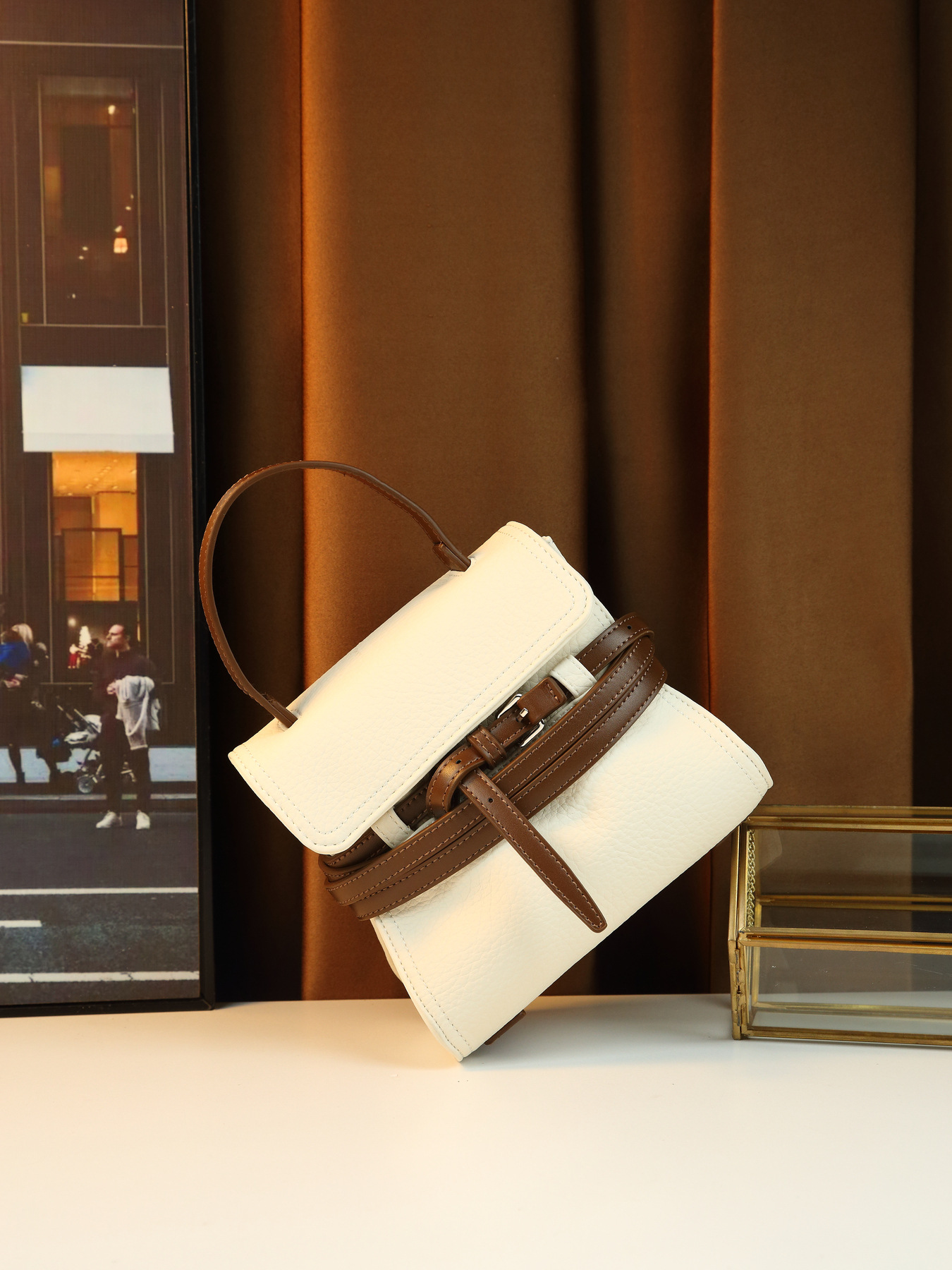 Damen Handtasche Aus Gewachstem Leder Als Umhängetasche Elegant_voghion.com