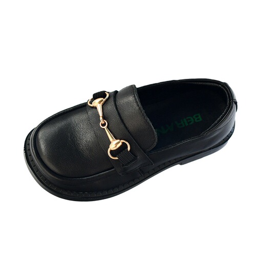 Girls' Lolita leather shoes, princess shoes, British baby school performance soft sole, soft leather, breathable black internet celebrity