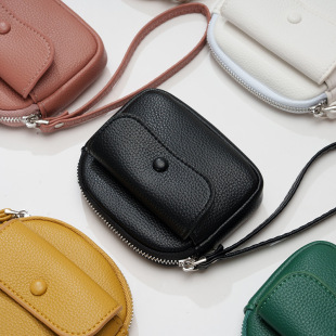 2024 new ladies coin purse short solid color wallet simple wrist bag wholesale cross-border hot selling clutch bag