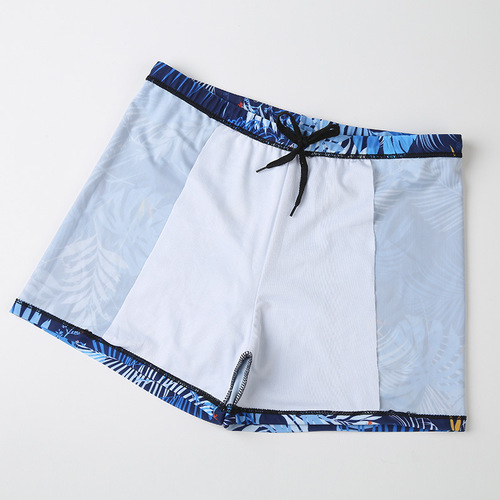 Men's swimming trunks large size printed fashionable polyester shorts adult hot spring vacation anti-embarrassment swimming trunks wholesale