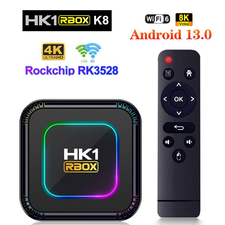 Cross-Border Hk1 K8 Network Set-Top Box Android 13 System Tv Box Wifi6 8K Tv Box Wholesale