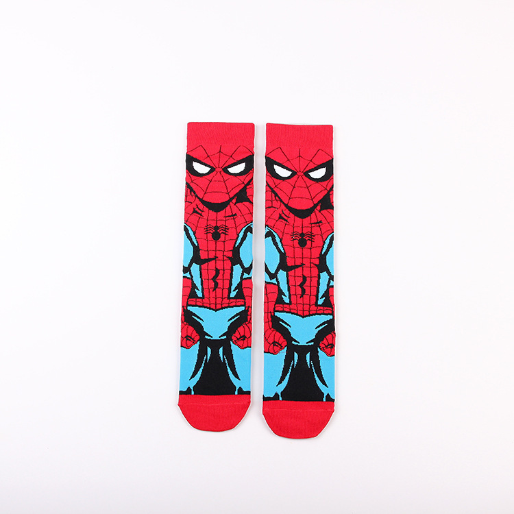 Fumi Marvel Animation Hulk Superman Captain America Spider-Man Clown Casual Couple Mid-Tube Socks Men's and Women's Trendy Socks Long