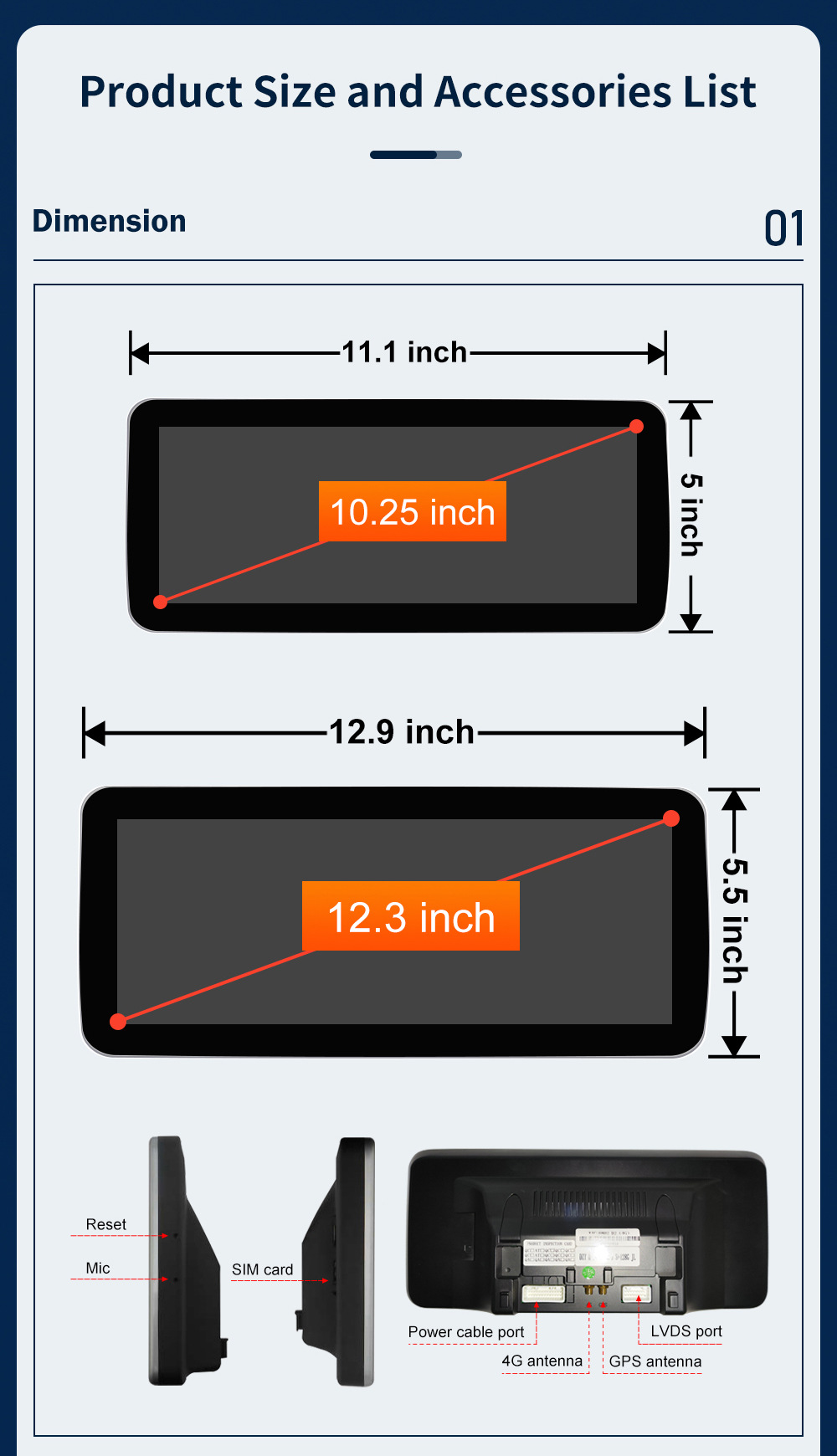 10.25 "Android 13 Car Android Screen for Mercedes-Benz C- Class W205/GLC/V-Class W447 NTG5.0
