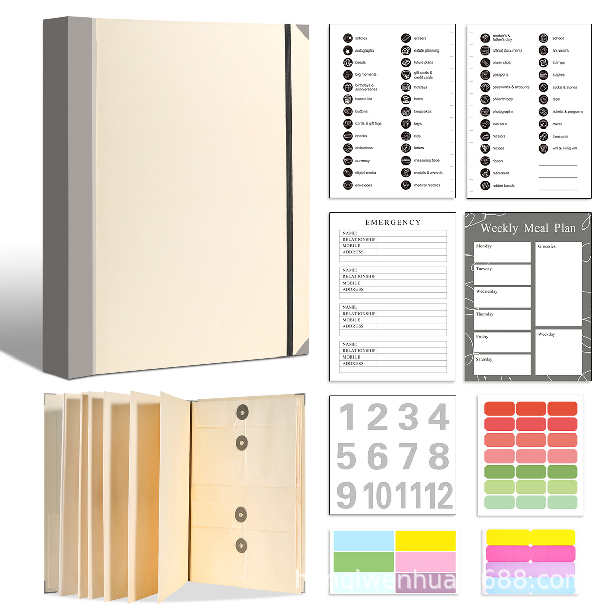 두꺼운 5CM-카키-오르간 가방-하이 구성