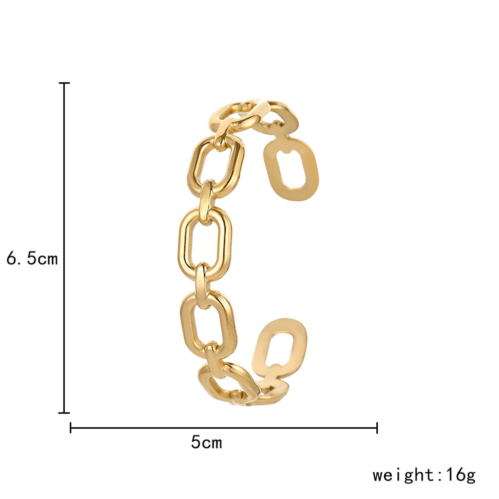 Style Simple Géométrique Œil Acier Inoxydable Placage Bracelet 1 Pièce display picture 8