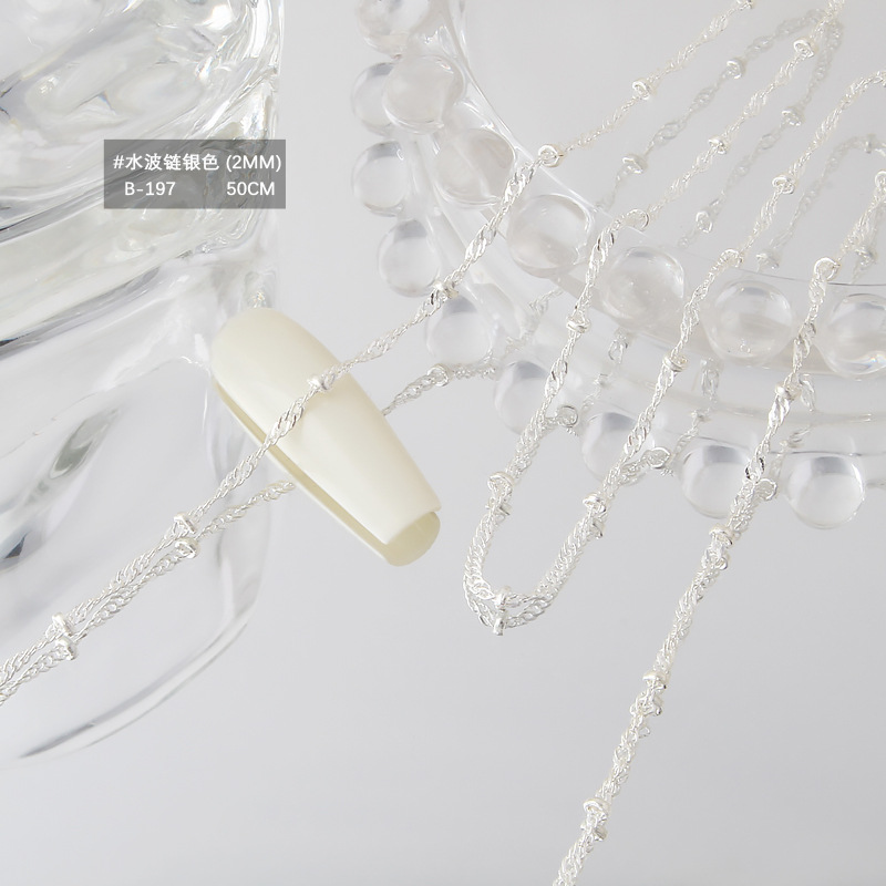 실버 2.0mm 물결체인 [약 50cm]