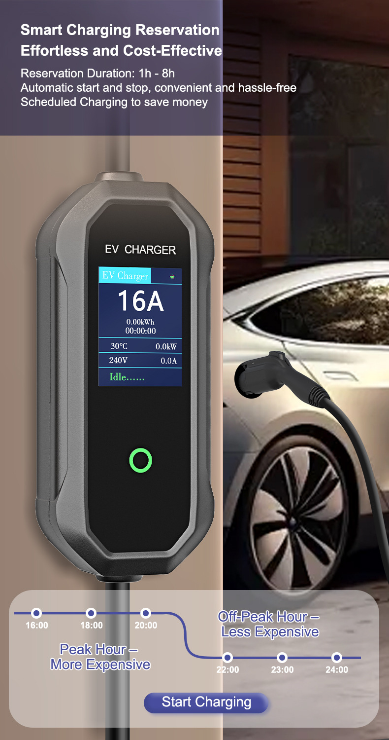 3.5Kw On-Board Charger British Standard 13A Portable Charging Gun for New Energy Vehicles