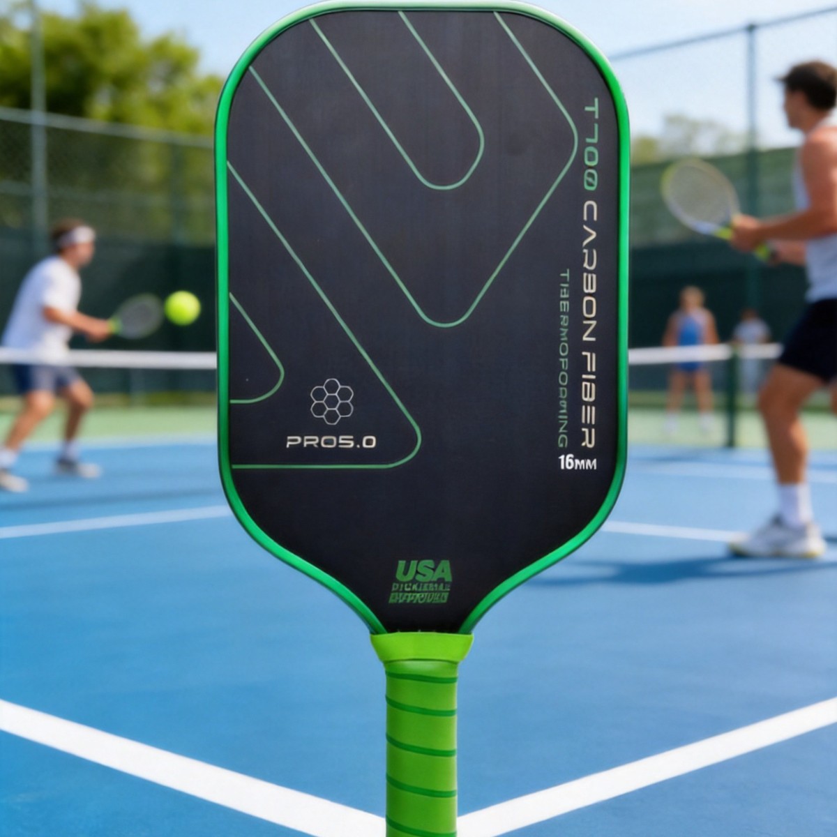 Thermoformed integrated pickleball racket 16mm competition carbon fiber matte T700 cross-border set pickleball