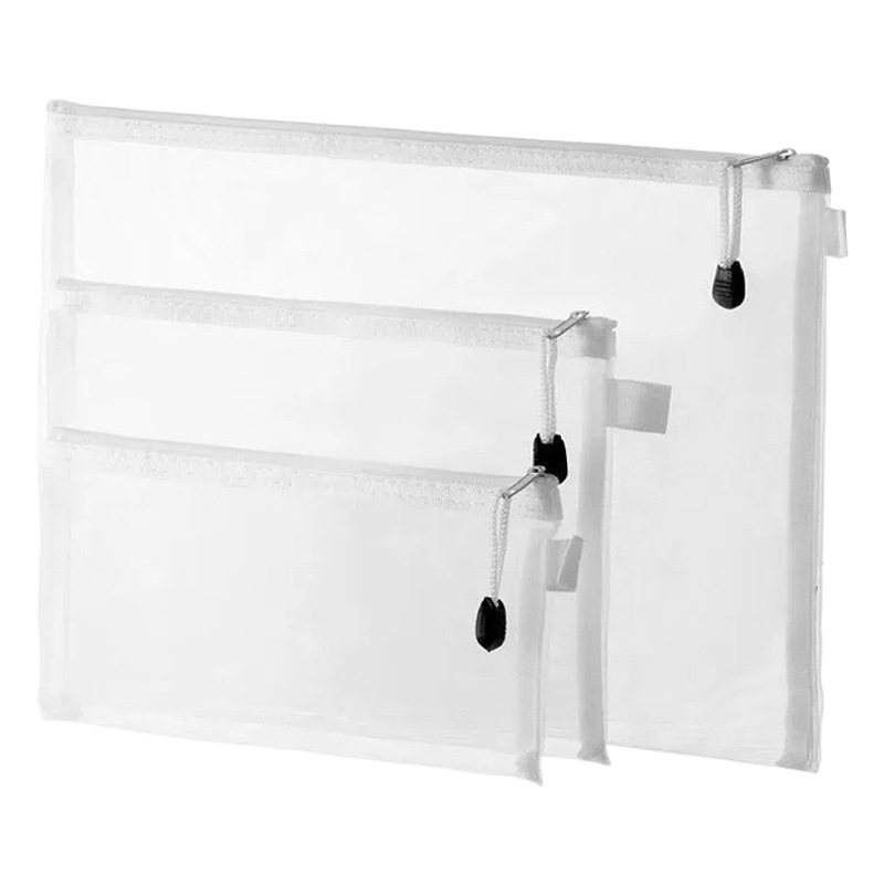 A4 bolsa de archivo bolsa de malla transparente bolsa de cremallera bolsa de archivo material Bill impermeable estudiante examen rollo bolsa al por mayor