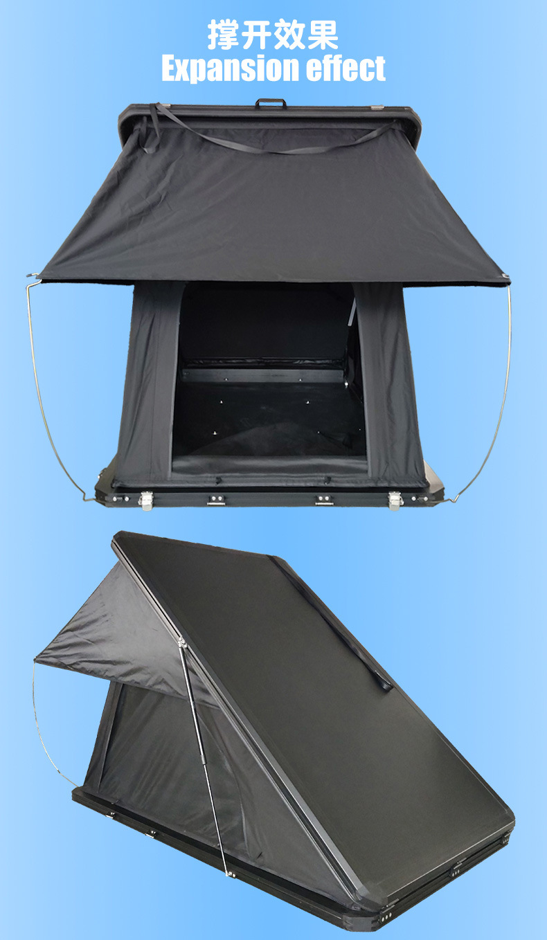 Quick-Opening Thin Car Roof Tent, Factory Direct Supply, Outdoor Camping, No Setup Required, Suv Car-Mounted Aluminum Alloy Hard-Top Tent