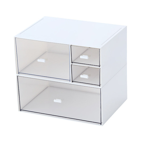 Multi-layer stackable cosmetics drawer-type desktop storage box small manicure contact lens storage and storage rack