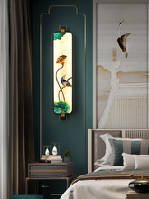 珐琅彩壁灯客厅电视背景墙卧室床头过道装饰创意全铜禅意新中式灯