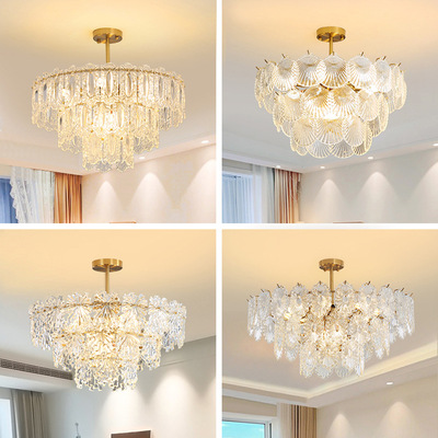 Living room lights French Light extravagance Postmodern a living room Bedroom lights modern Simplicity atmosphere Red Crystal a chandelier