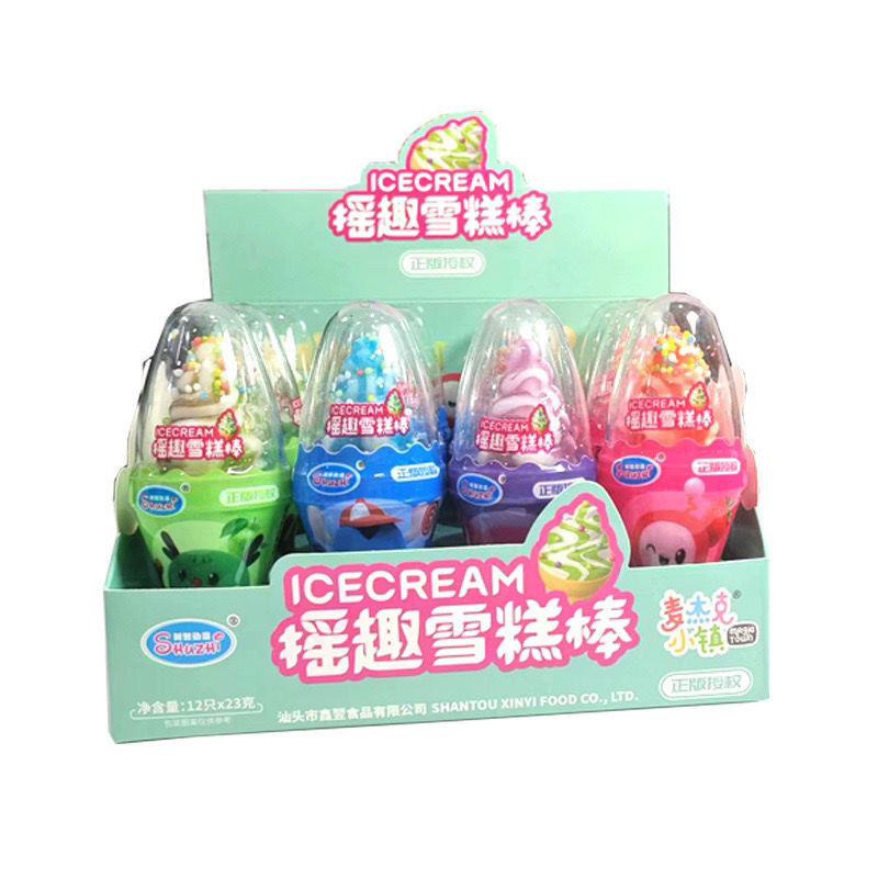 摇趣雪糕棒糖果摇乐七彩糖雪糕糖果休闲零食儿童玩具糖果批发