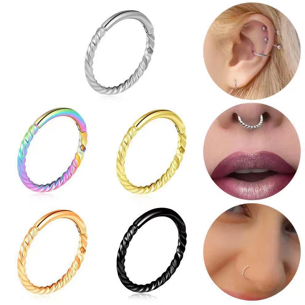 Pointed labret stud close-up product detail