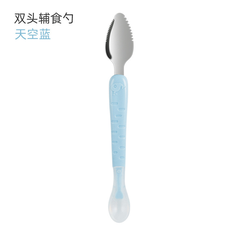 양두삼용숟가락(수국블루)[304 스테인리스] 더스트백 무료