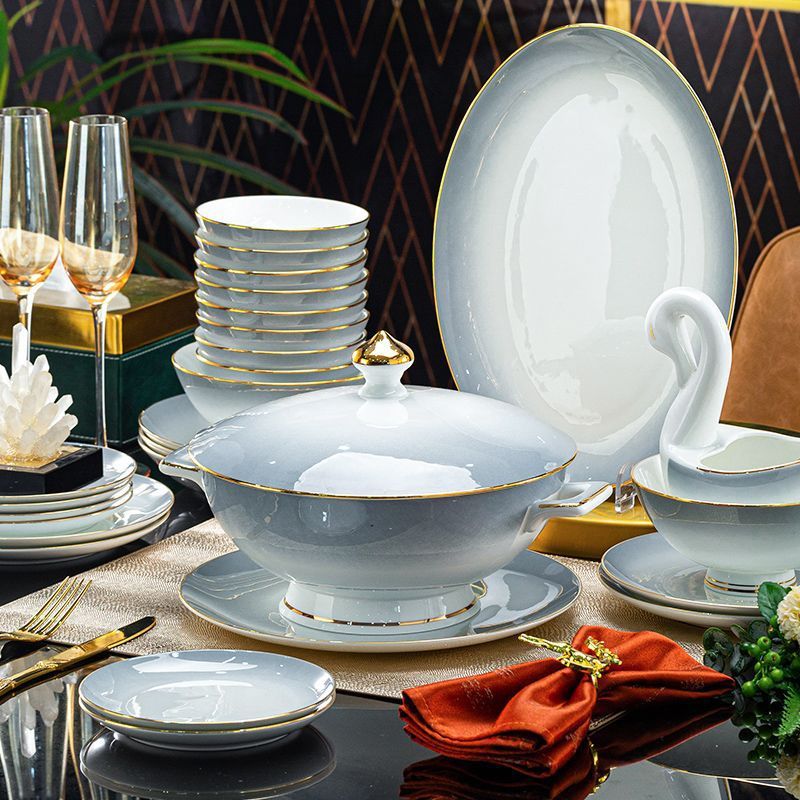碗盘碟子套装餐具整套骨瓷家用高颜值陶瓷碗筷ins家庭装全套厨